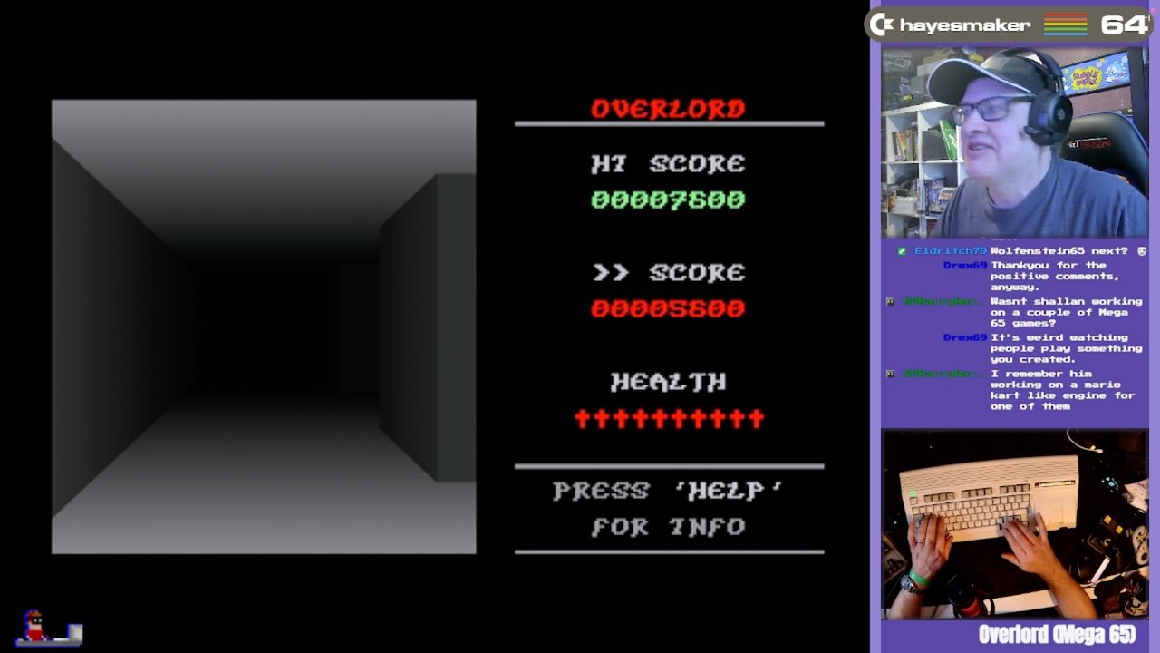 Screenshot from the livestream of hayesmaker64